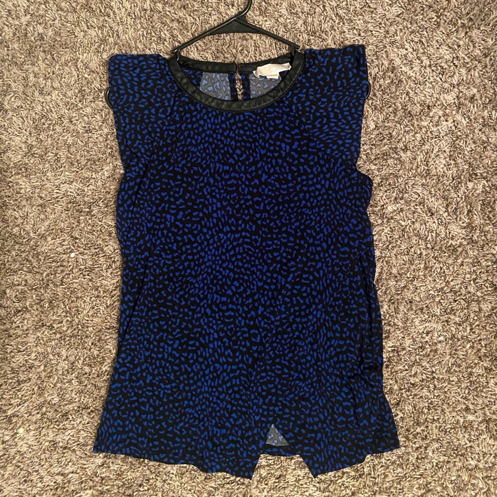Michael Kors | blue sleeveless blouse | small